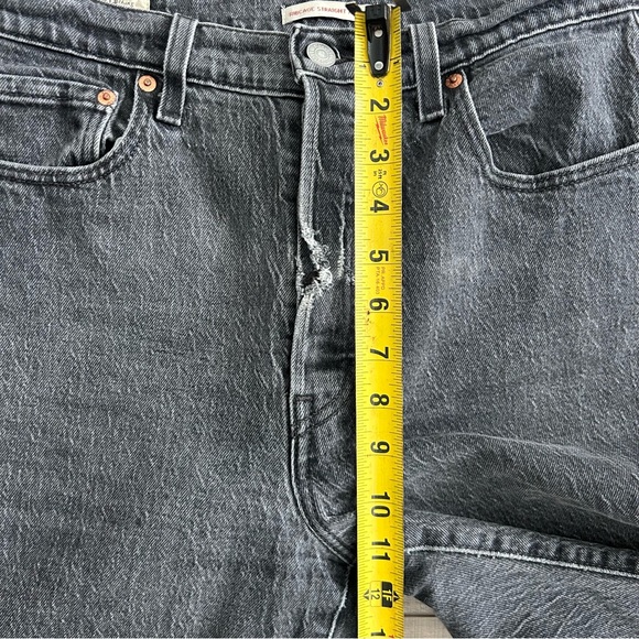 Levi’s Premium Denim Ribcage Ankle Straight Washed Black 29 - Picture 8 of 10